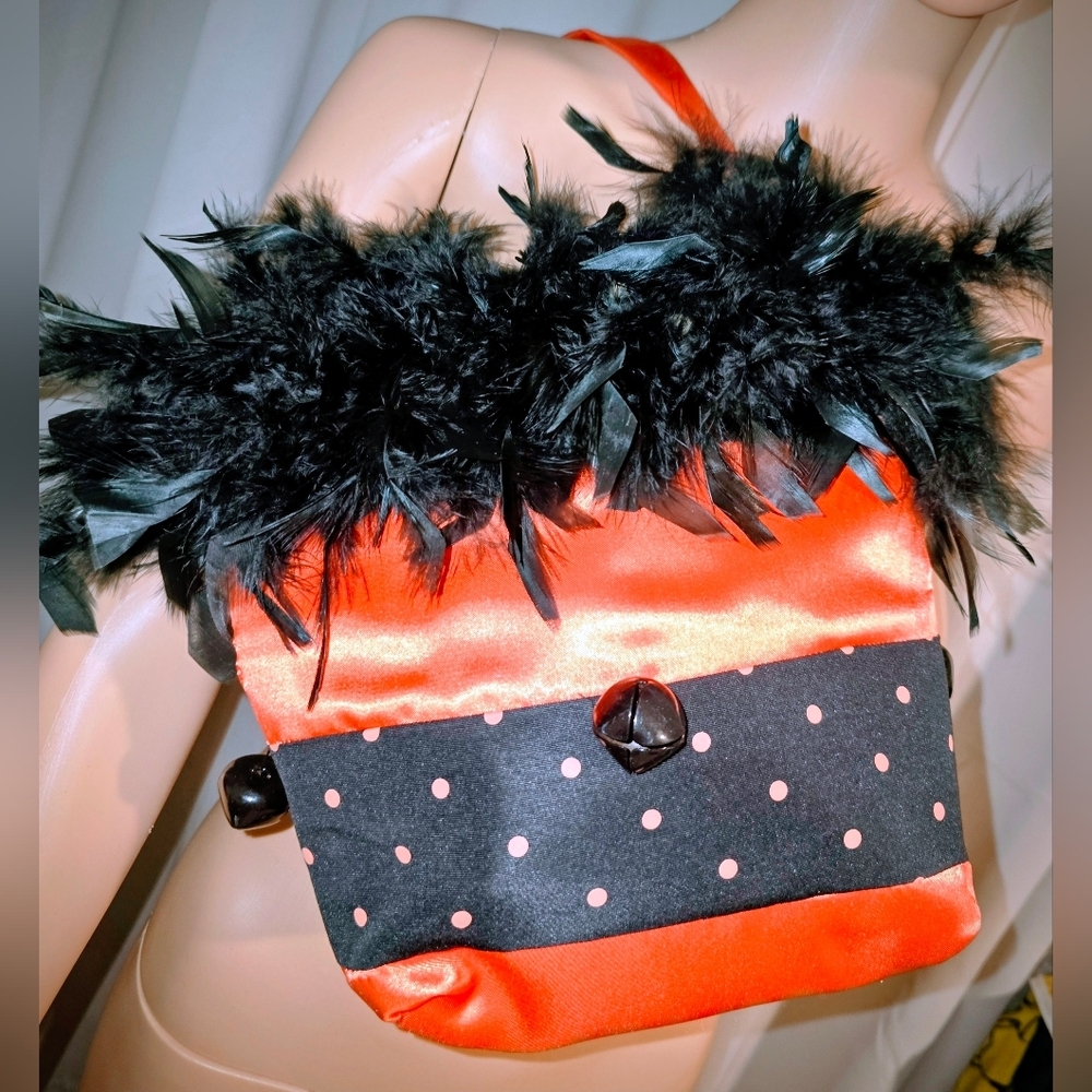 Black and Orange Witch Hat and Bag Set - Picture 2 of 6